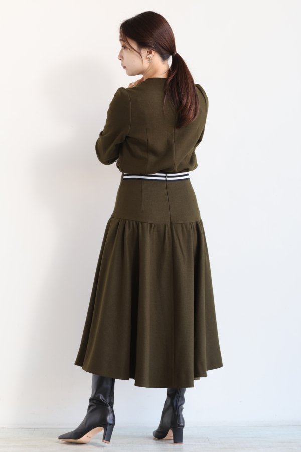 BORDERS at BALCONY(ボーダーズアットバルコニー) FLARE WOOL SKIRT 