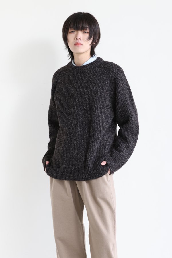 unfil(アンフィル) 【UNISEX】royal baby alpaca ribbed-knit sweater