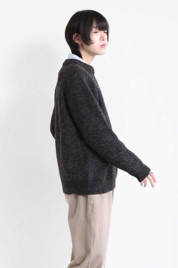 unfil(アンフィル) 【UNISEX】royal baby alpaca ribbed-knit sweater