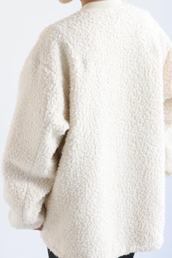 unfil (アンフィル) wool-boa bomber jacket / ウールボア