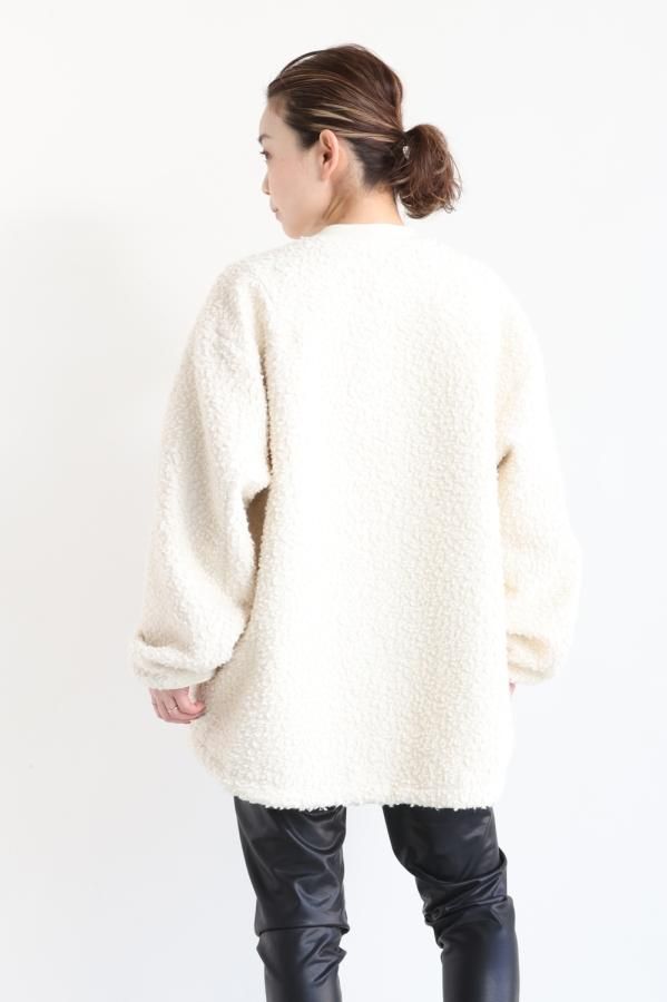 unfil (アンフィル) wool-boa bomber jacket / ウールボア