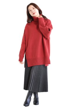 CEaRET FROM araara(シーレット) Turtle Tunic Knit  red