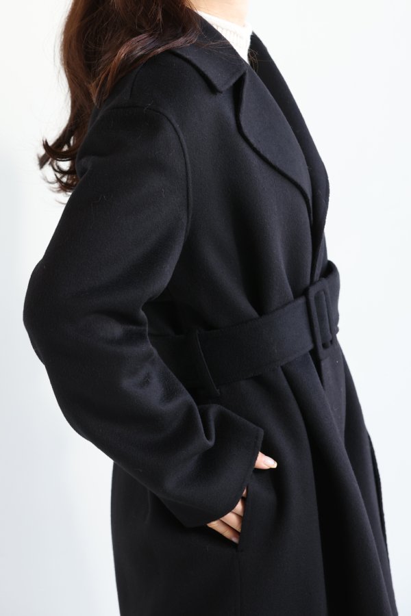 Theory(セオリー) LUXE NEW DIVIDE WRAP TRENCH BLACK - YAMAROKU