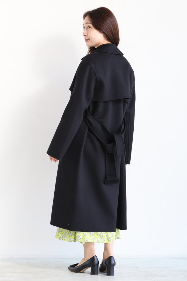 Theory(セオリー) LUXE NEW DIVIDE WRAP TRENCH BLACK - YAMAROKU