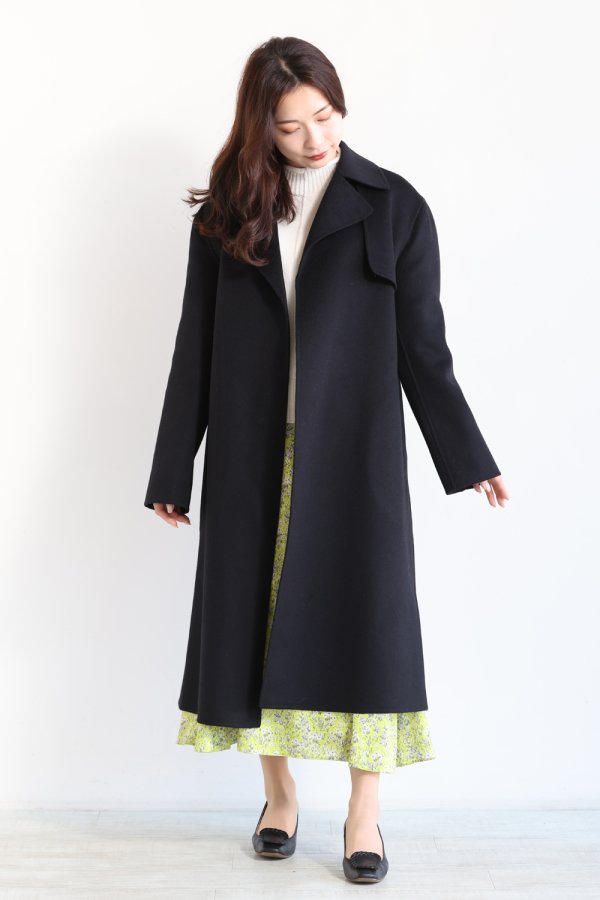 Theory(セオリー) LUXE NEW DIVIDE WRAP TRENCH BLACK