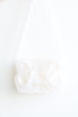 Mame Kurogouchi(マメ) Transparent Sculptural Mini Chain Bag  WHITE
