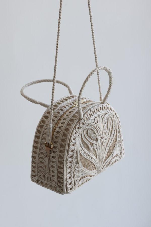 【Mame Kurogouchi】Cording Embroidery Demi Lune Handbag Mame Kurogouchi(マメ) Cording Embroidery Demi Lune Handbag
