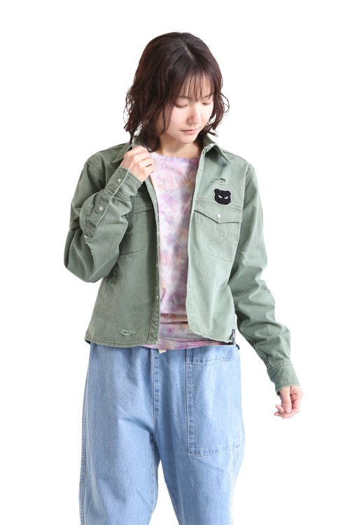 DOUBLE STANDARD CLOTHING(ダブルスタンダードクロージング) ダメージコットンチノシャツ - YAMAROKU（ヤマロク）  オンラインストア