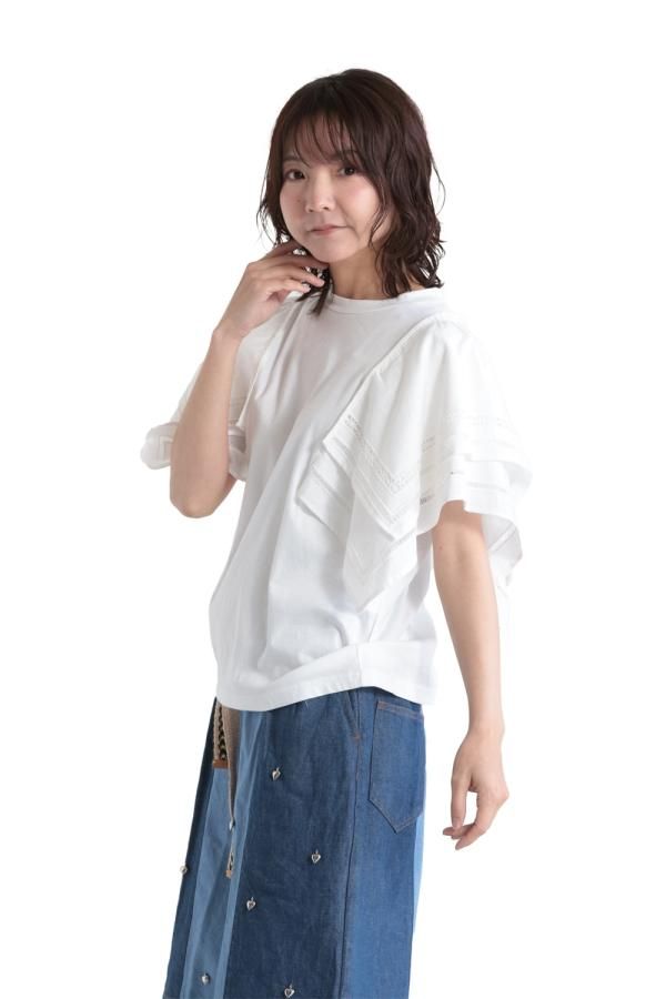 MUVEIL(ミュベール) ナプキンレースTシャツ - YAMAROKU
