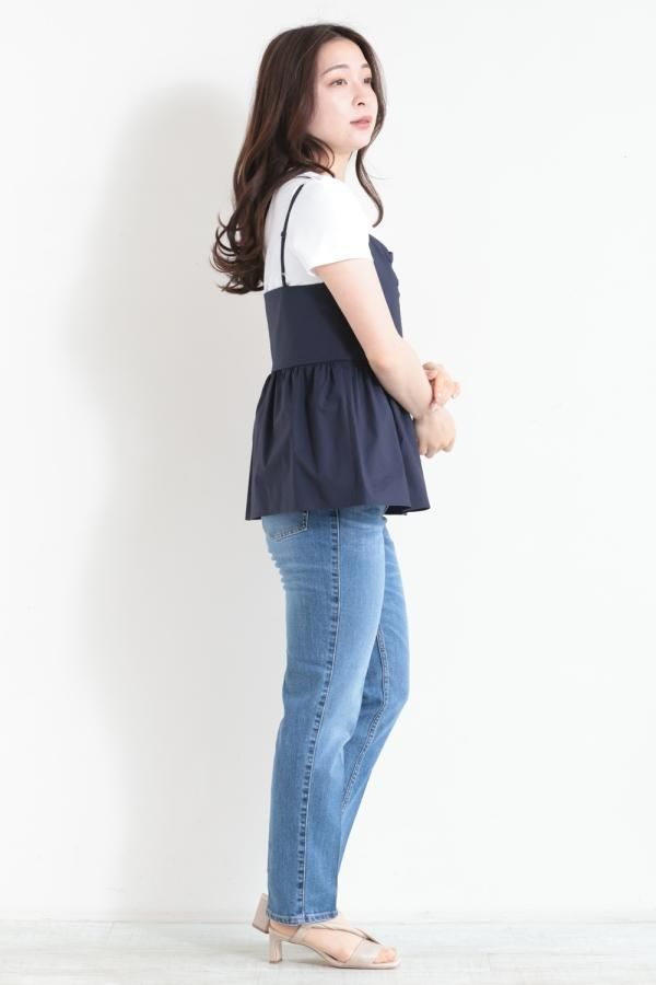 BORDERS at BALCONY(ボーダーズアットバルコニー) PEPLUM SHIRT TEE