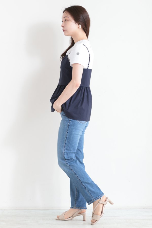 BORDERS at BALCONY(ボーダーズアットバルコニー) PEPLUM SHIRT TEE