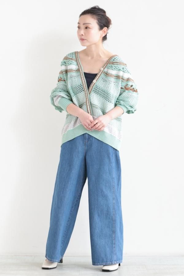 Mame Kurogouchi(マメ) Bamboo Basket Pattern Knitted Cardigan Mame Kurogouchi(マメ) Bamboo Basket Pattern Knitted Cardigan