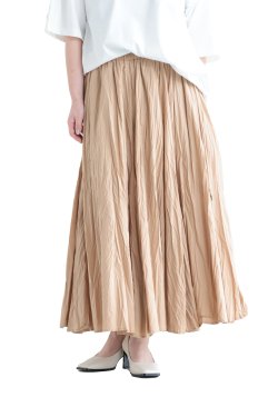 SIWALY fluid(シワリーフルイド) Flare Easy Skirt  beige