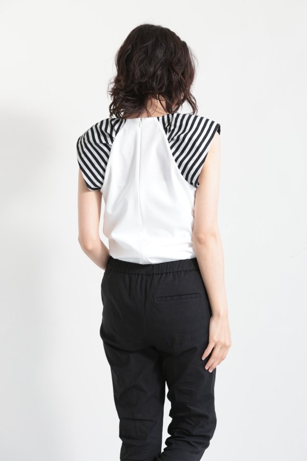 BORDERS at BALCONY(ボーダーズアットバルコニー) BORDER SHOULDER TEE