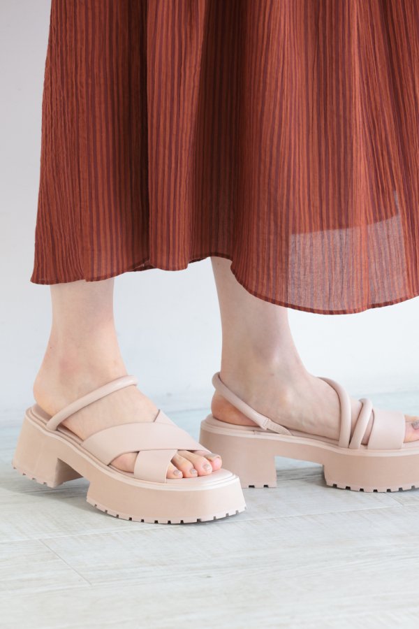 ELENDEEK(エレンディーク) ASYMMETRY SANDAL NUDE - YAMAROKU