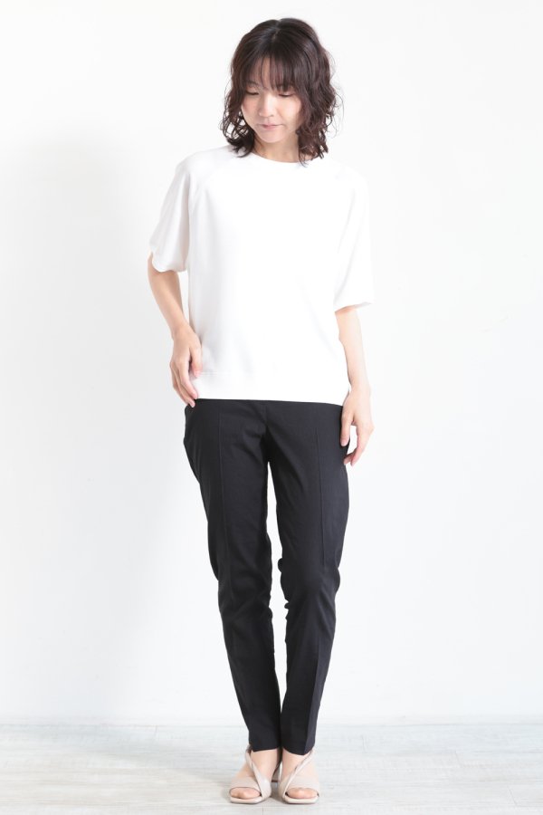 Theory(セオリー) COMPACT CREPE RAGLAN SLV PO WHITE - YAMAROKU