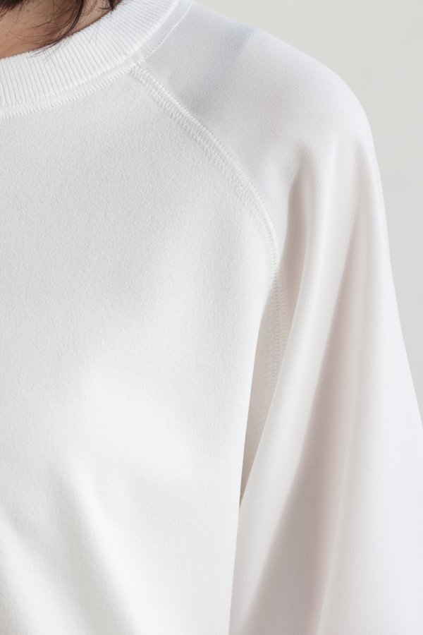 Theory(セオリー) COMPACT CREPE RAGLAN SLV PO WHITE - YAMAROKU