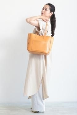 YAHKI(䡼) SOFT W FACE 2HANDLE TOTE BAG  CORK