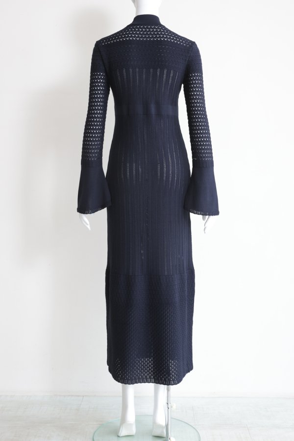 Mame Kurogouchi Sheer Lace Knitted Dress