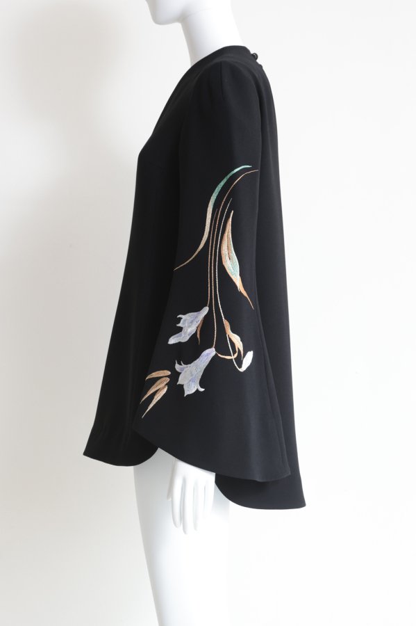 袖丈長袖mame kurogouchi/Floral Embroidery Blouse