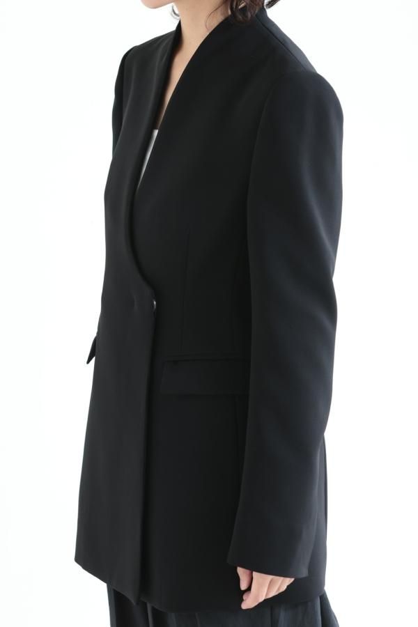 Mame Kurogouchi(マメ) Collarless Double Breasted Suit Jacket 