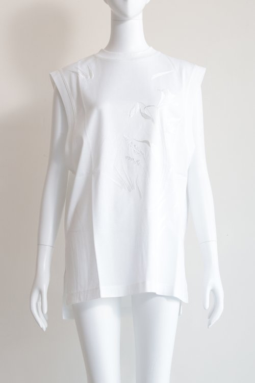 Mame Kurogouchi(マメ) Suvin Cotton Jersey Embroidery Top WHITE ...