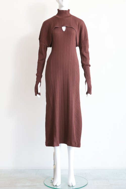 Mame Kurogouchi(マメ) Random Ribbed Organic Cotton 2way Dress