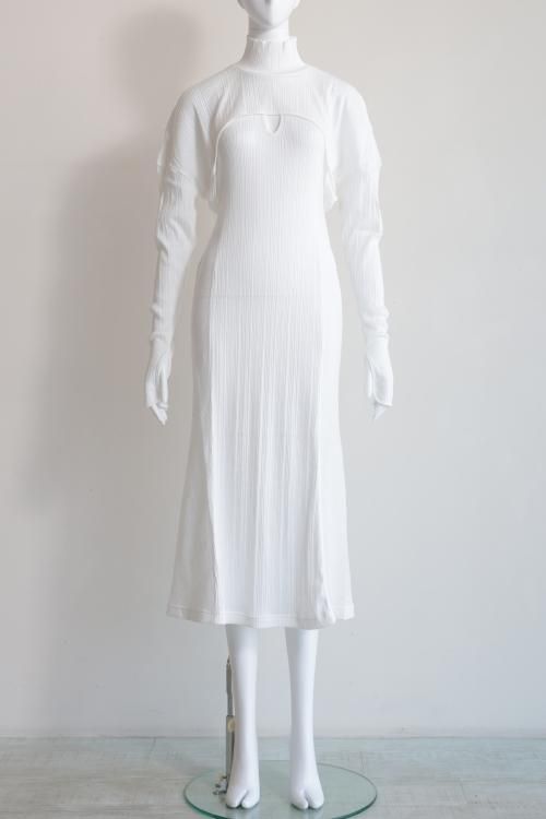 Mame Kurogouchi(マメ) Random Ribbed Organic Cotton 2way Dress ...