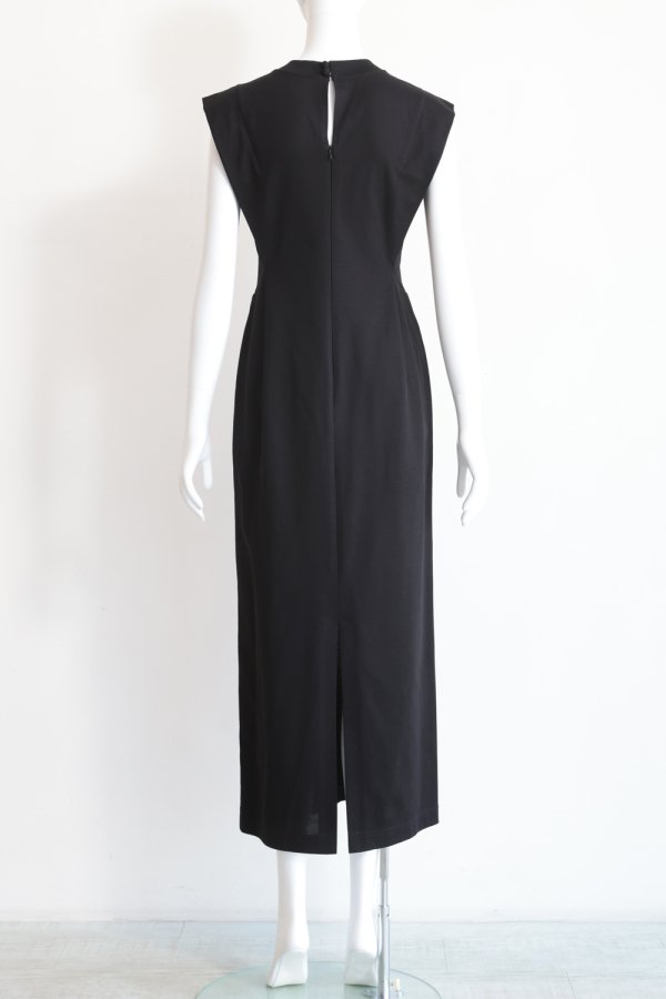 Mame Kurogouchi(マメ) Cotton Jersey Sleeveless Dress BLACK ...