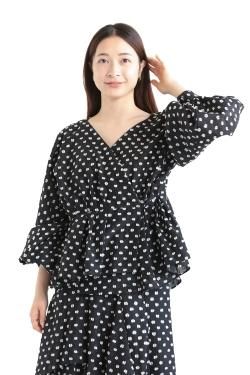 ELENDEEK(ǥ) CROSSOVER PEPLUM BL