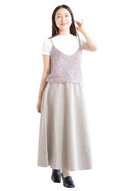 ADAWAS(アダワス) DOUBLE-FACED KNIT FLARED SKIRT