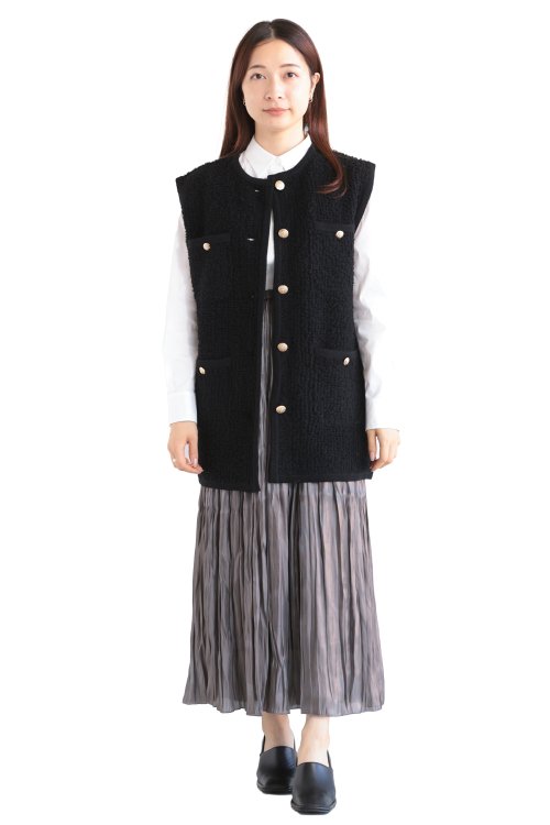 ADAWAS(アダワス) LOOP KNITTED VEST BLACK - YAMAROKU（ヤマロク） オンラインストア