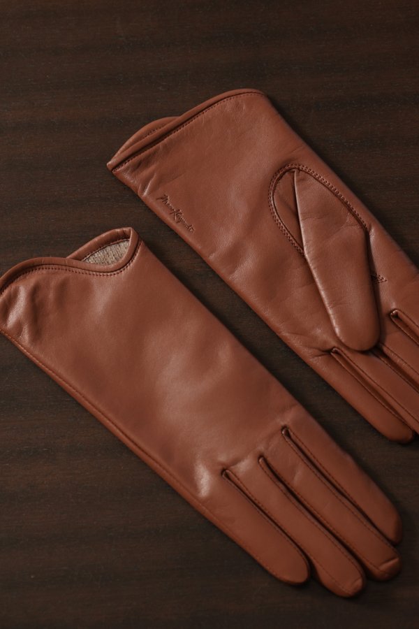 Mame Kurogouchi(マメ) Leather Dress Gloves BROWN - YAMAROKU