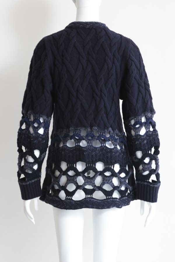 Mame Kurogouchi(マメ) Basket Pattern Combination Knitted 