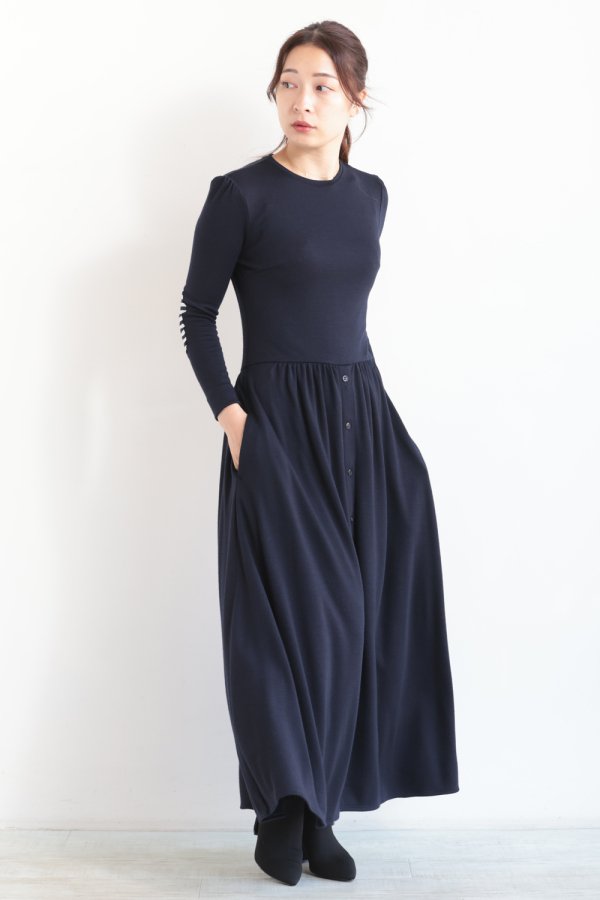 BORDERS at BALCONY(ボーダーズアットバルコニー) WEEKEND MAXI DRESS NAVY - YAMAROKU（ヤマロク）  オンラインストア