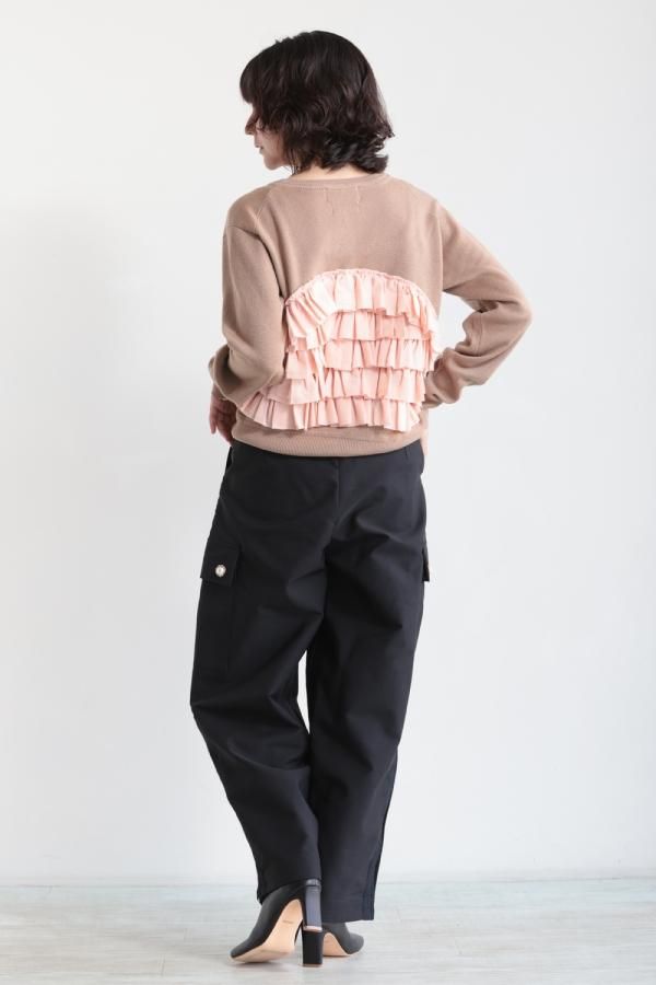 MUVEIL(ミュベール) サイドジップカーゴパンツ navy - YAMAROKU