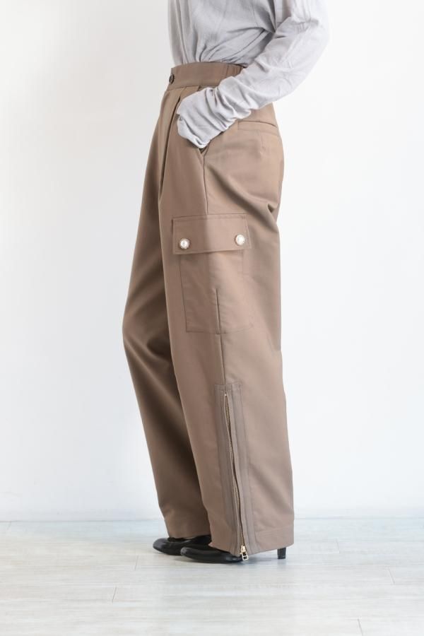 MUVEIL(ミュベール) サイドジップカーゴパンツ khaki - YAMAROKU