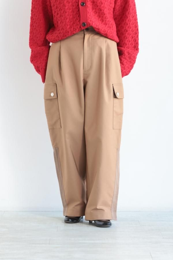 MUVEIL(ミュベール) サイドジップカーゴパンツ camel - YAMAROKU