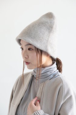 unfil(アンフィル) stretch superkid mohair knit hat