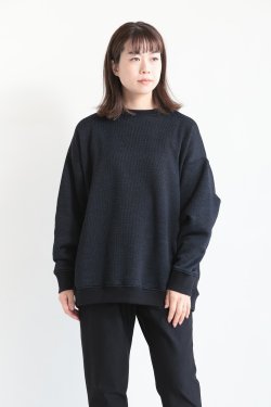 SIWALY fluid(シワリーフルイド) 【UNISEX】Sweater Fleece 2way Tops  navy