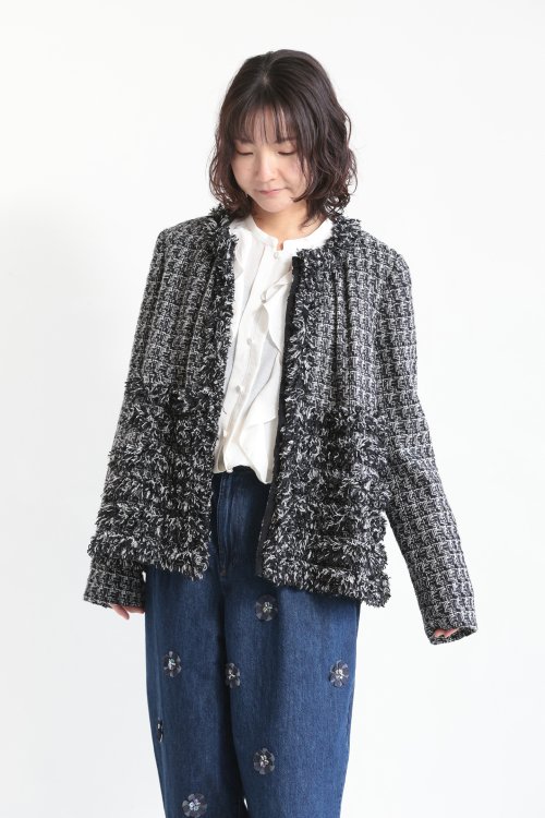 Muveil（ミュベール）ツイードジャケット袖丈→57cm