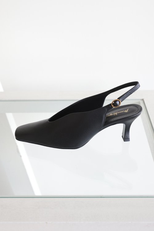 Mame Kurogouchi(マメ) Curved Line Sling Back Heels - YAMAROKU ...