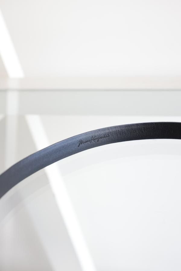 Mame Kurogouchi(マメ) Cow Hide Leather Narrow Belt BLUE Mame Kurogouchi(マメ) Cow Hide Leather Narrow Belt BLUE