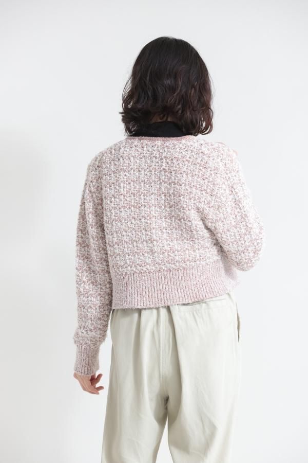 MACPHEE(マカフィ) ツイードジャガードジップアップカーディガン