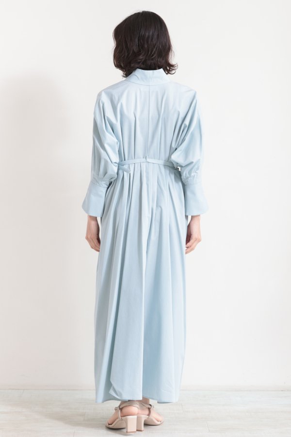 Mame Kurogouchi(マメ) Cotton Chambray Tucked Shirt Dress ...