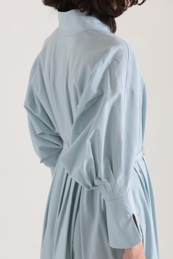Mame Kurogouchi(マメ) Cotton Chambray Tucked Shirt Dress