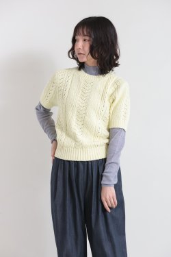 unfil(ե) open work cable-knit swaeter