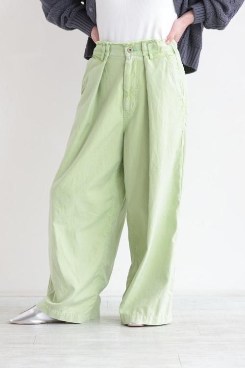 unfil(アンフィル) egyptian cotton ox bleach-out wide leg pants