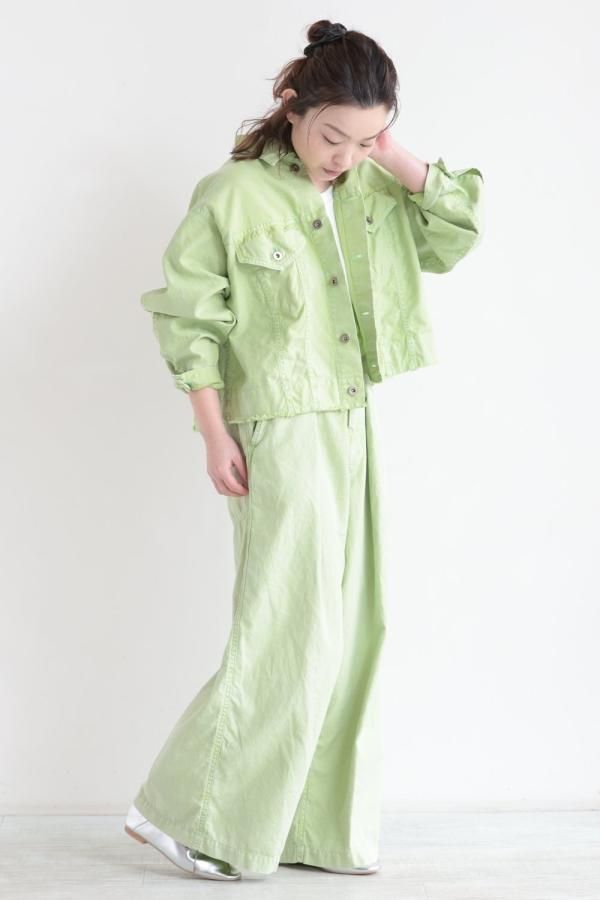 unfil(アンフィル) egyptian cotton ox bleach-out wide leg pants