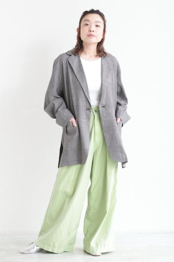 unfil(アンフィル) egyptian cotton ox bleach-out wide leg pants